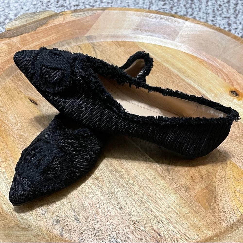 Shein Point Toe Raw Trim Flats